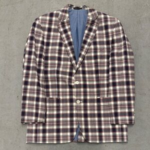 Lauren Ralph Lauren Plaid Blazer - Red, Blue, White